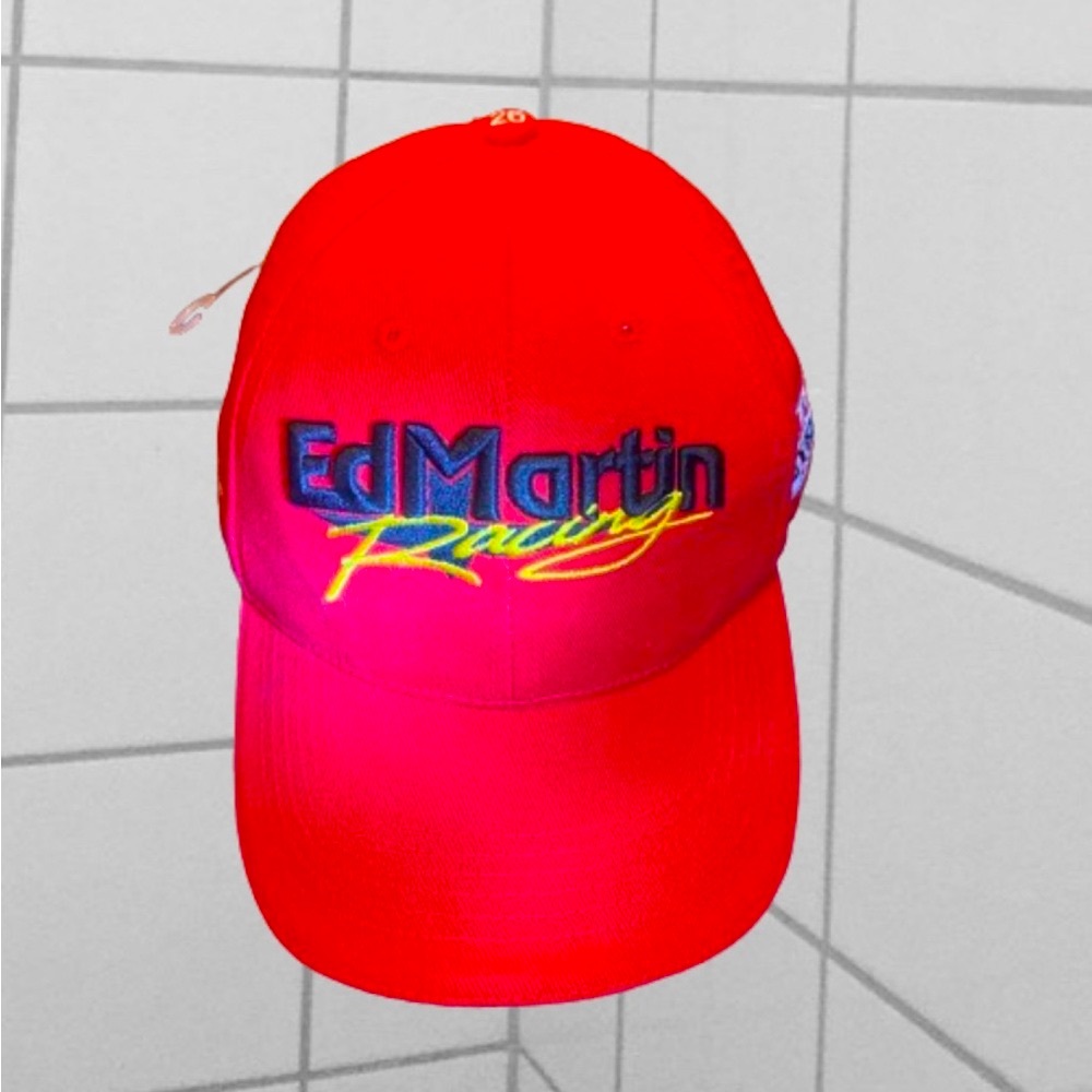 Red Ed Martin Racing Adjustable Hat